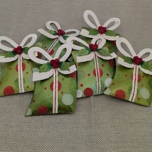 Pier 1 Metal Glitter Gift Ornaments